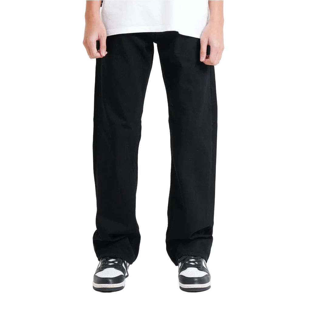Regular Straight Black Jeans - Basica Man