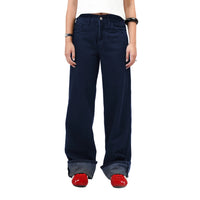 Wide Leg  Blue Jeans - Basica Women
