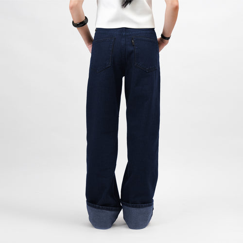 Wide Leg  Blue Jeans - Basica Women