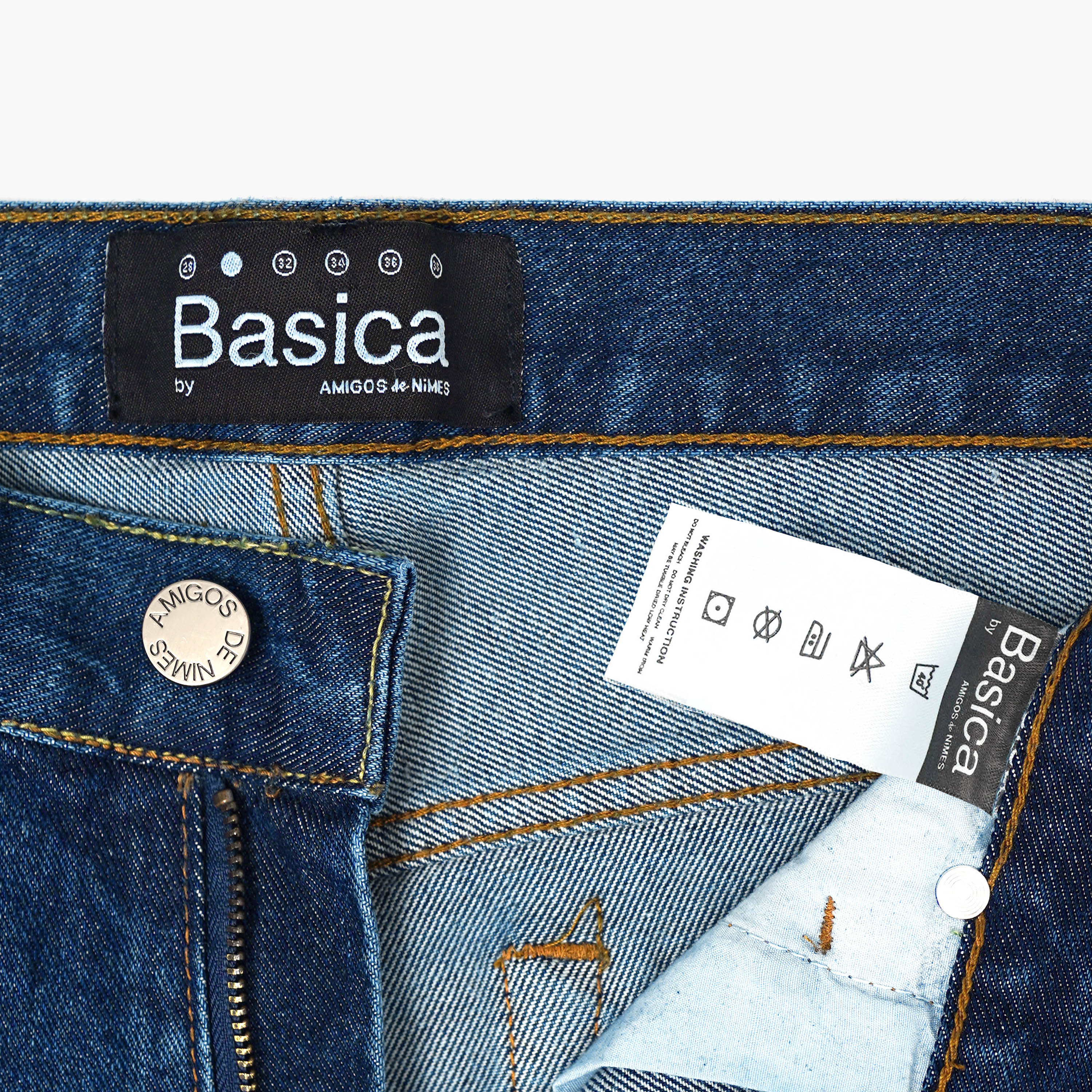 Regular Straight Blue Jeans - Basica Man