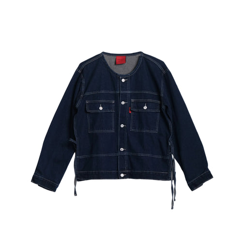 Nina Uncollar Jacket - Blue or Love Collection