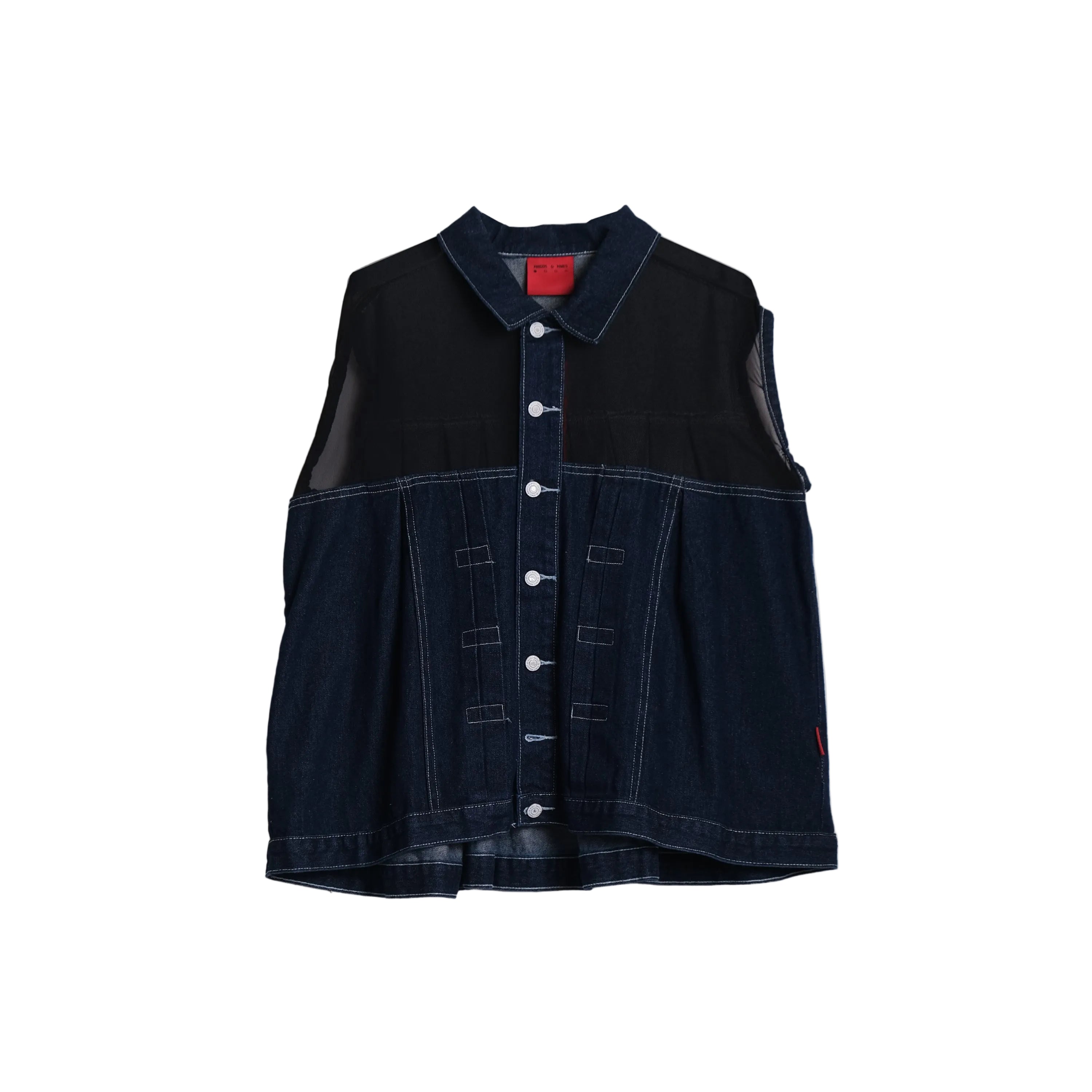 Carmen Half Mesh Vest - Blue or Love Collection