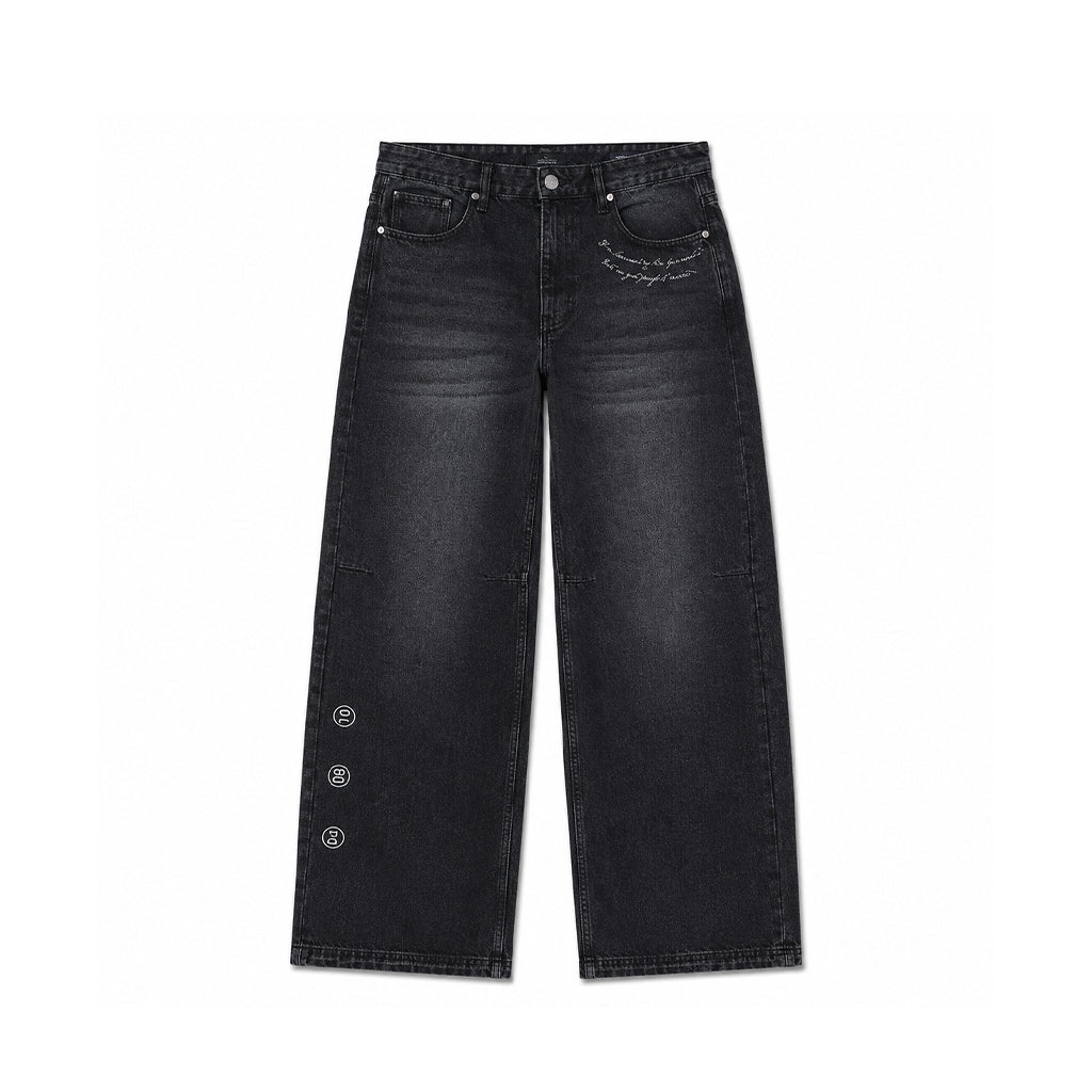 London Dark Charcoal - Wide Denim