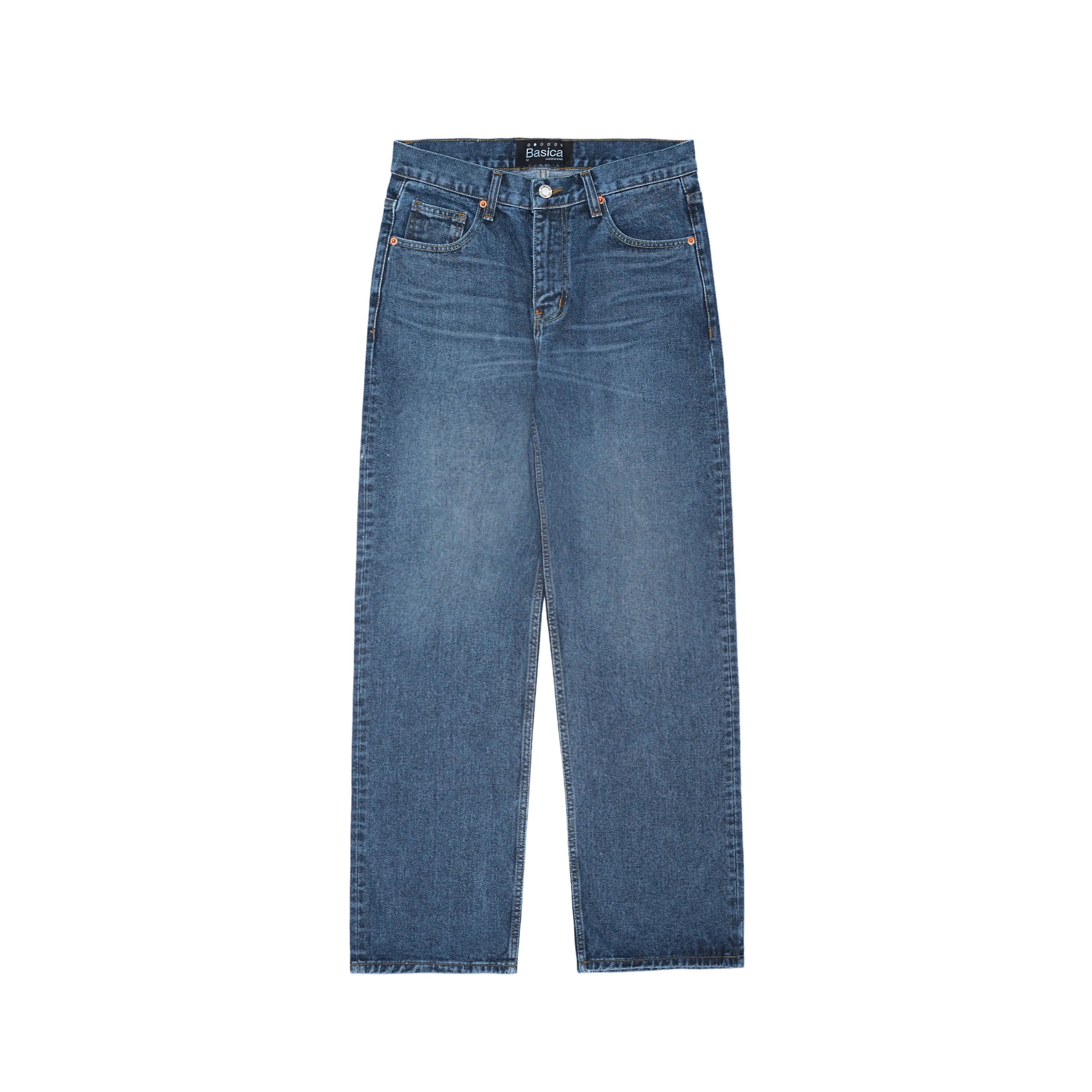 Regular Straight Blue Jeans - Basica Man