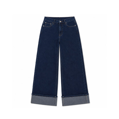 Wide Leg  Blue Jeans - Basica Women