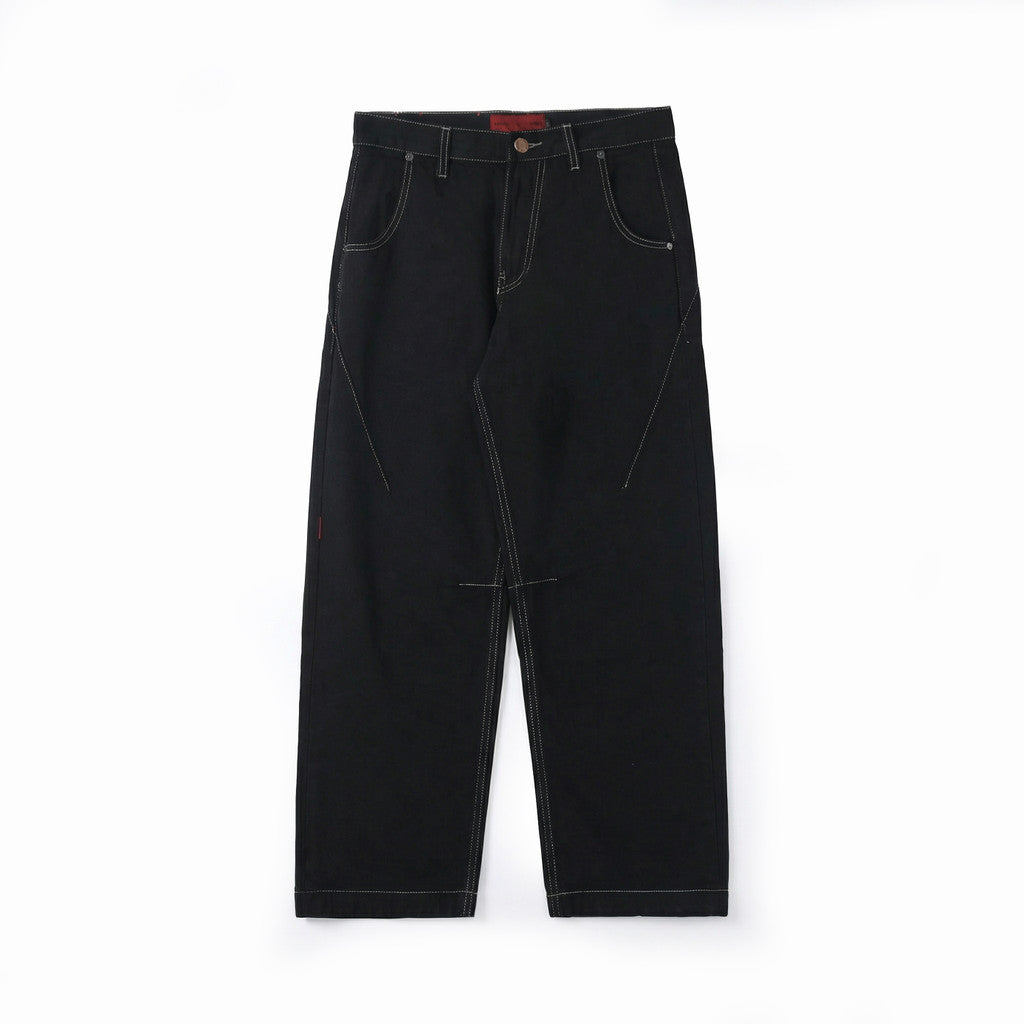 Arise Baggy Cream - Celana Panjang Baggy Jeans Denim