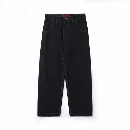 Arise Baggy Cream - Celana Panjang Baggy Jeans Denim