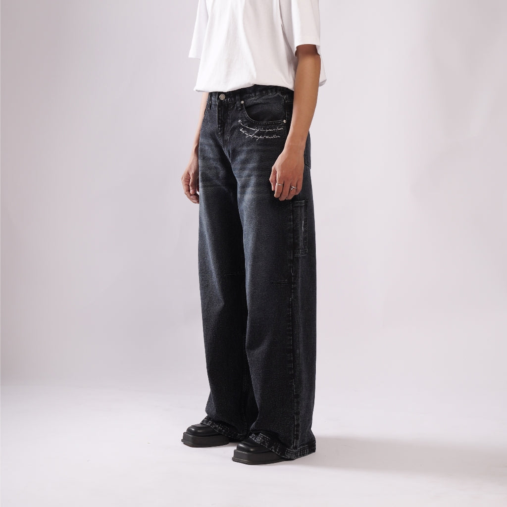 London Dark Charcoal - Wide Denim