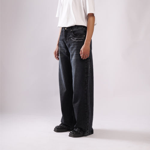 London Dark Charcoal - Wide Denim