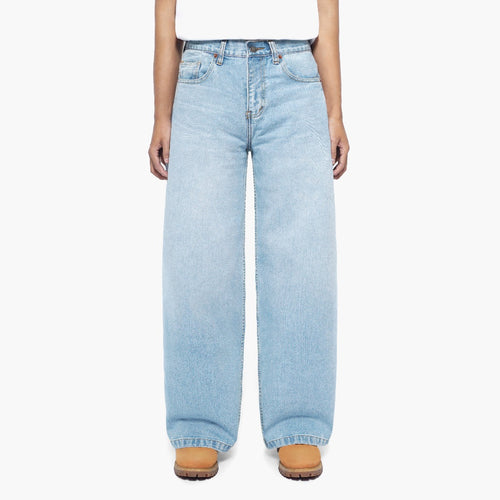 Wide Leg Blue Jeans - Basica Man