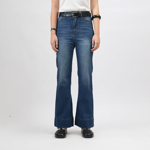Flare Blue Jeans - Basica Women