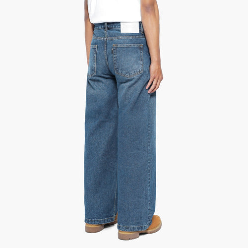 Wide Leg Blue Jeans - Basica Man