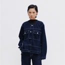 Nina Uncollar Jacket - Blue or Love Collection