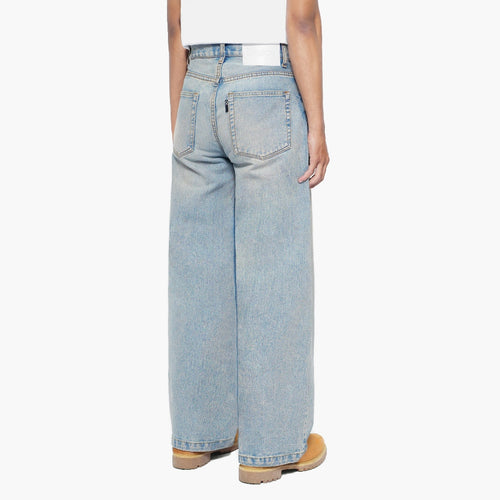 Wide Leg Blue Jeans - Basica Man