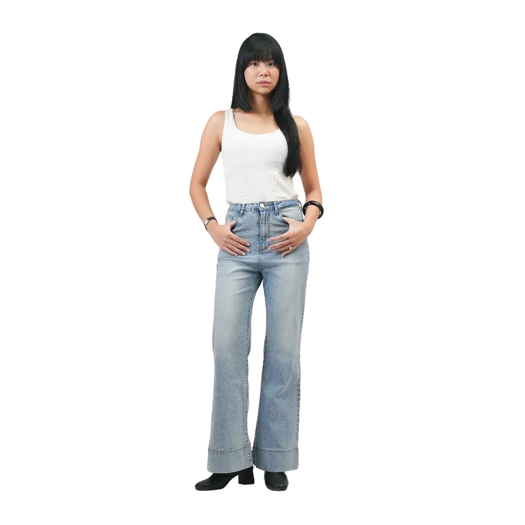 Flare Blue Jeans - Basica Women