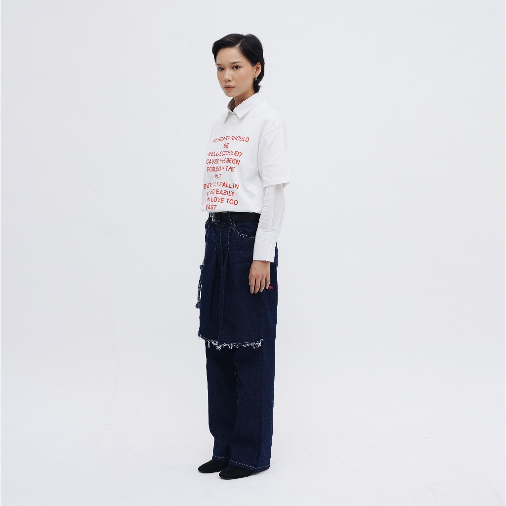 Carla Skirt Pants Denim - Blue or Love Collection