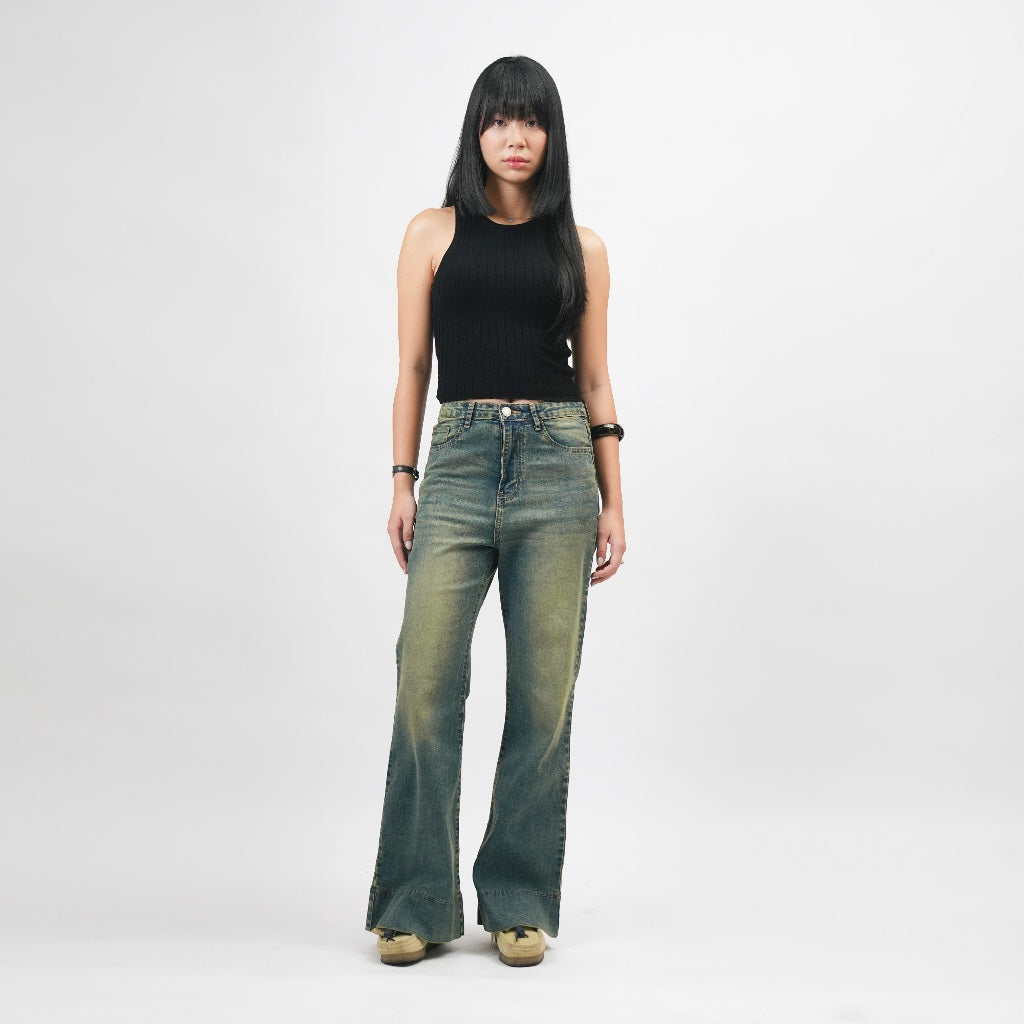 Flare Blue Jeans - Basica Women