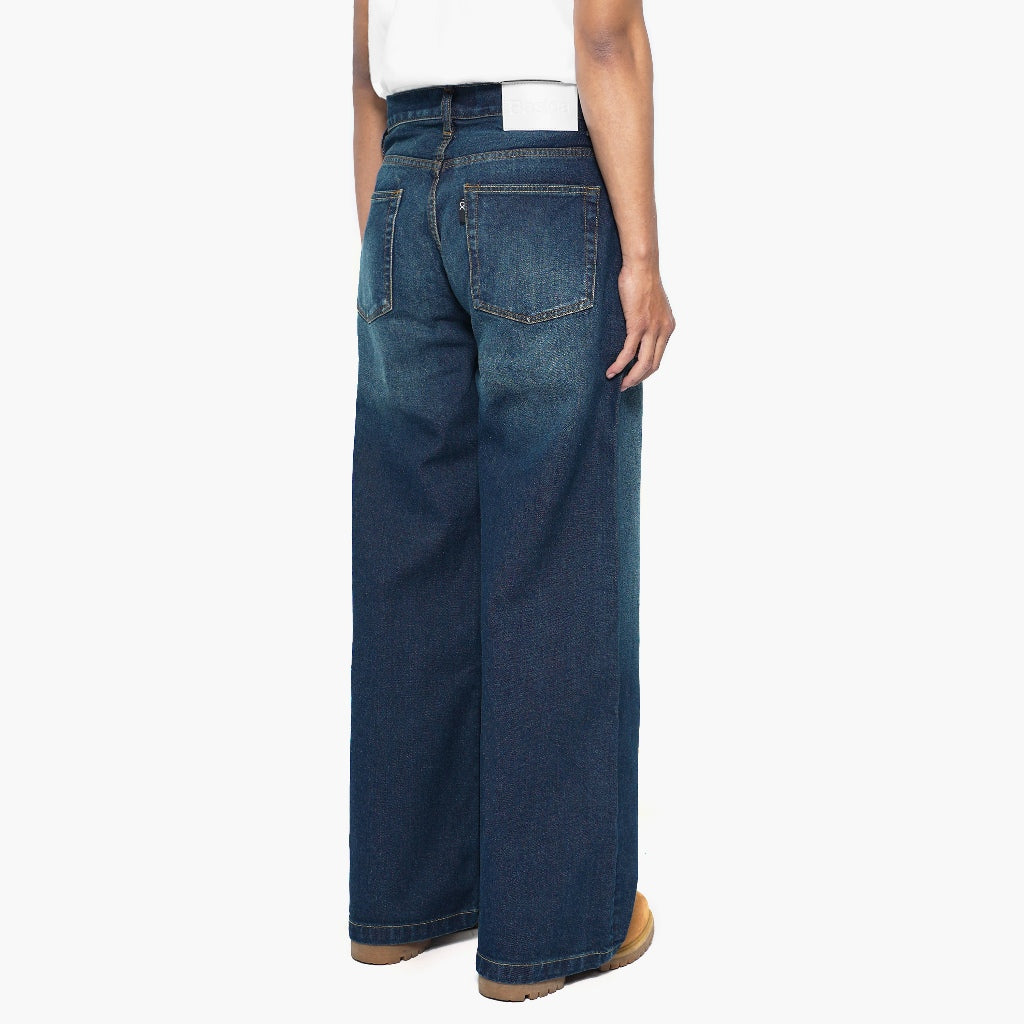 Wide Leg Blue Jeans - Basica Man