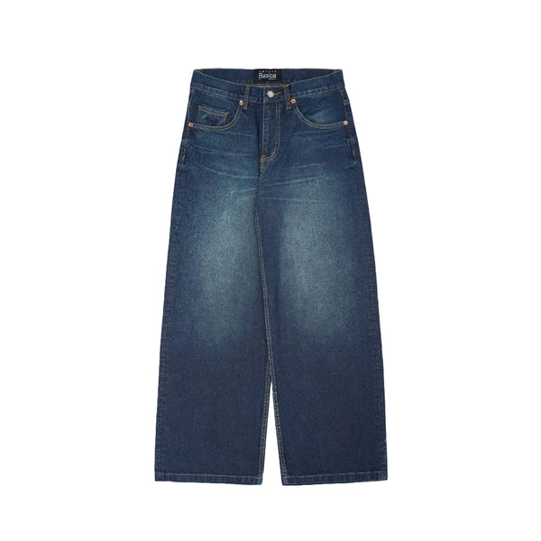 Wide Leg Blue Jeans - Basica Man