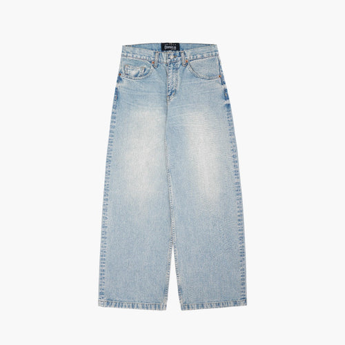 Wide Leg Blue Jeans - Basica Man