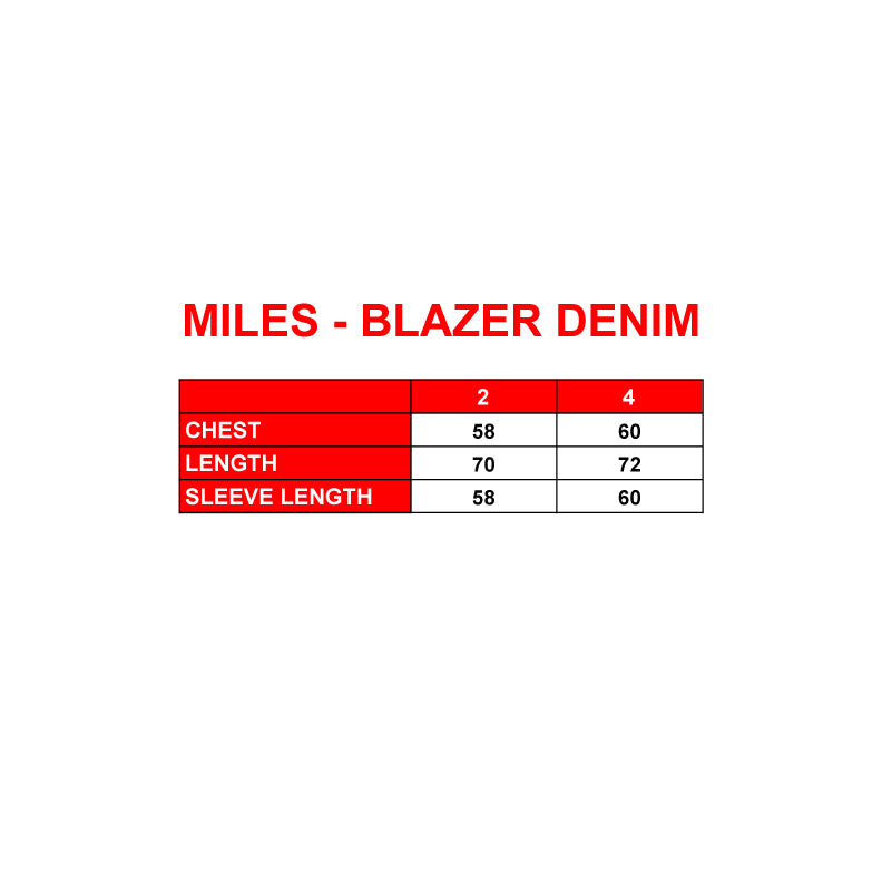Miles Blazer Denim - Blue or Love Collection