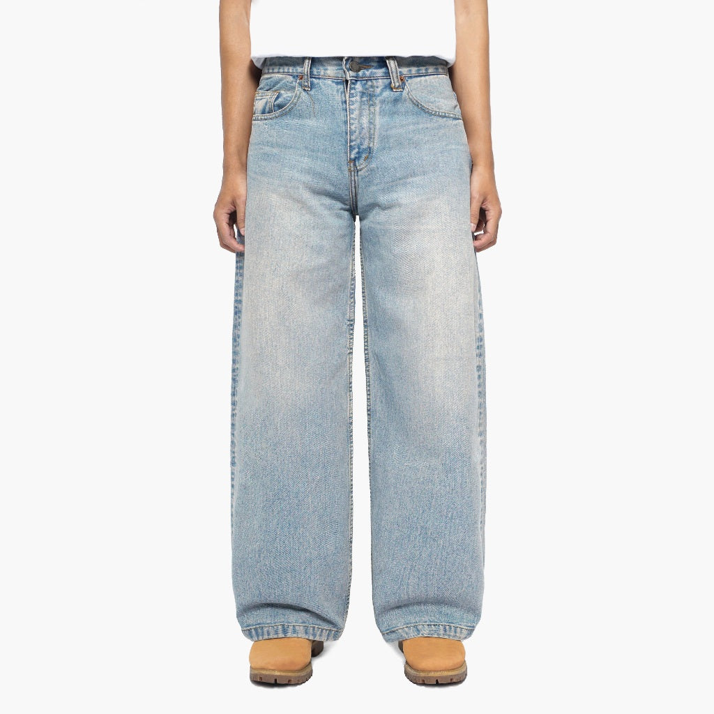 Wide Leg Blue Jeans - Basica Man