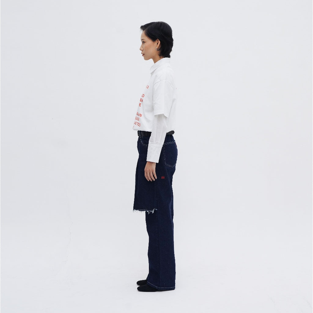 Carla Skirt Pants Denim - Blue or Love Collection