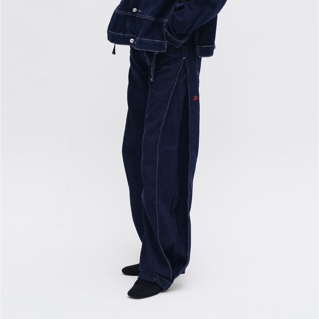 Fitz Side Pleat Pants - Blue or Love Collection