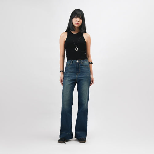 Flare Blue Jeans - Basica Women