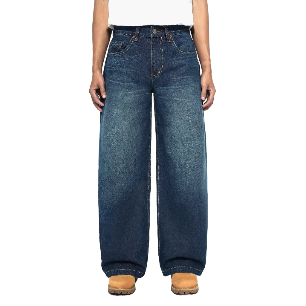 Wide Leg Blue Jeans - Basica Man