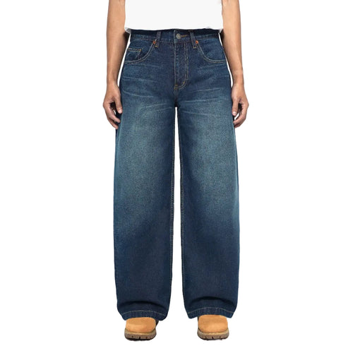 Wide Leg Blue Jeans - Basica Man