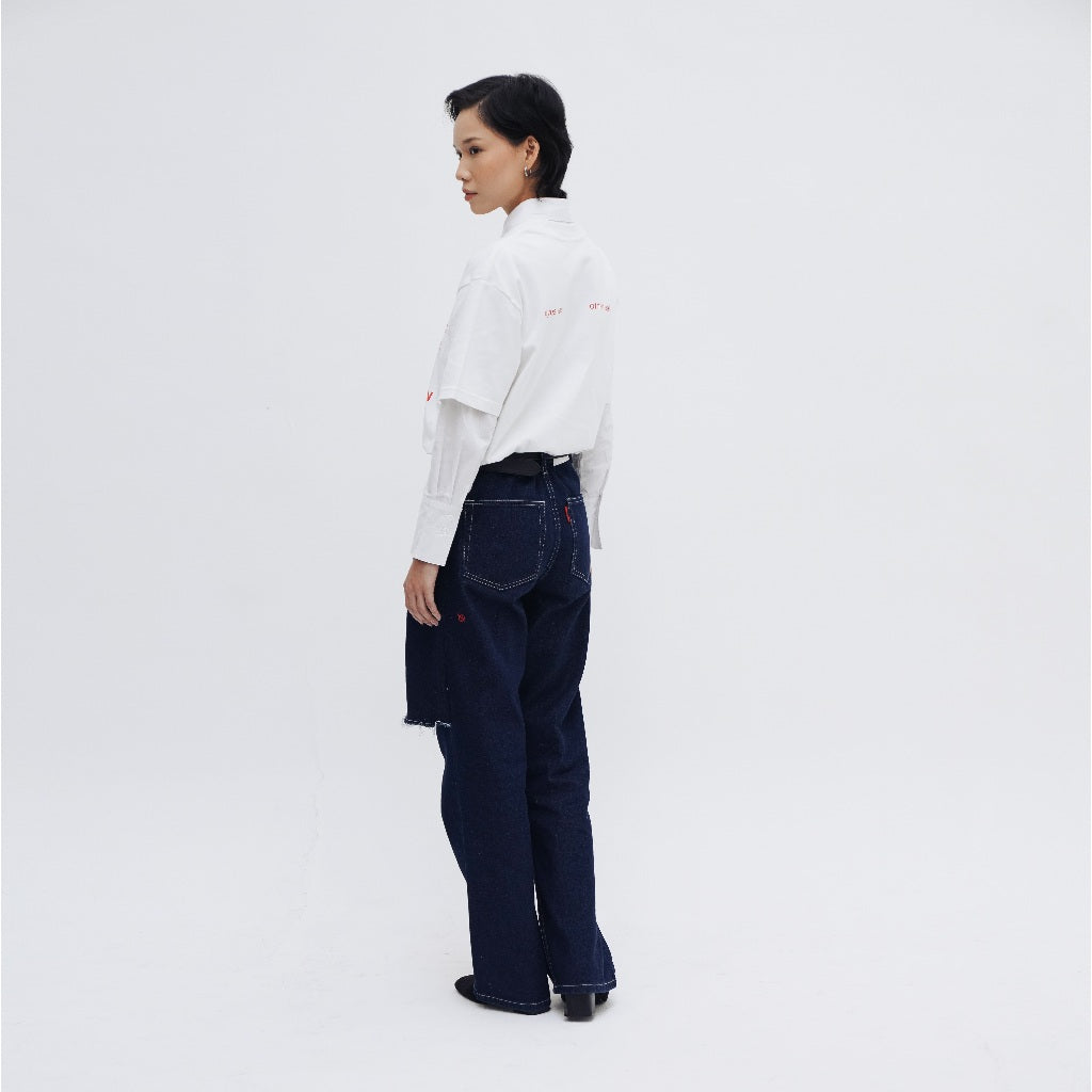Carla Skirt Pants Denim - Blue or Love Collection