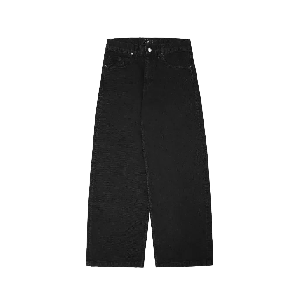 Wide Leg Black Jeans - Basica Man