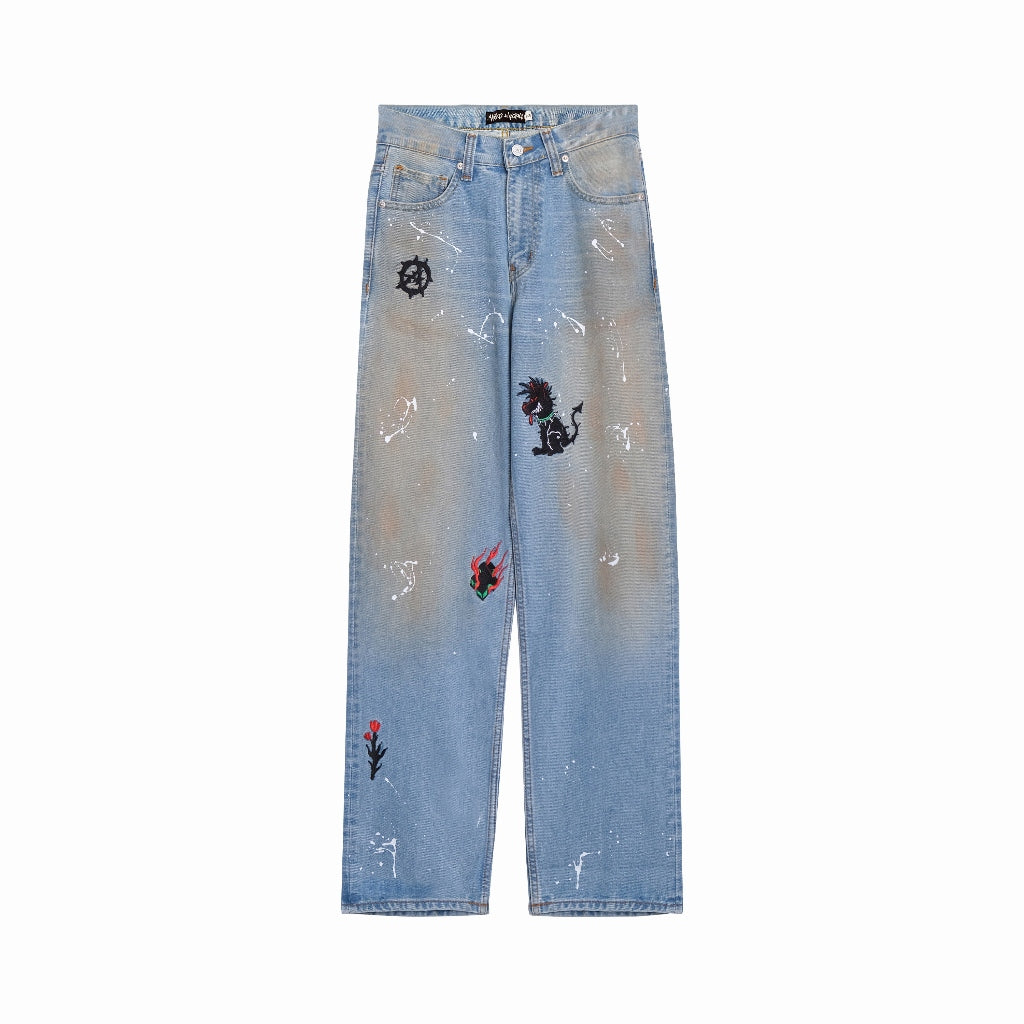 Mad Dog Reguler Loose Straight - Blue Denim Jeans