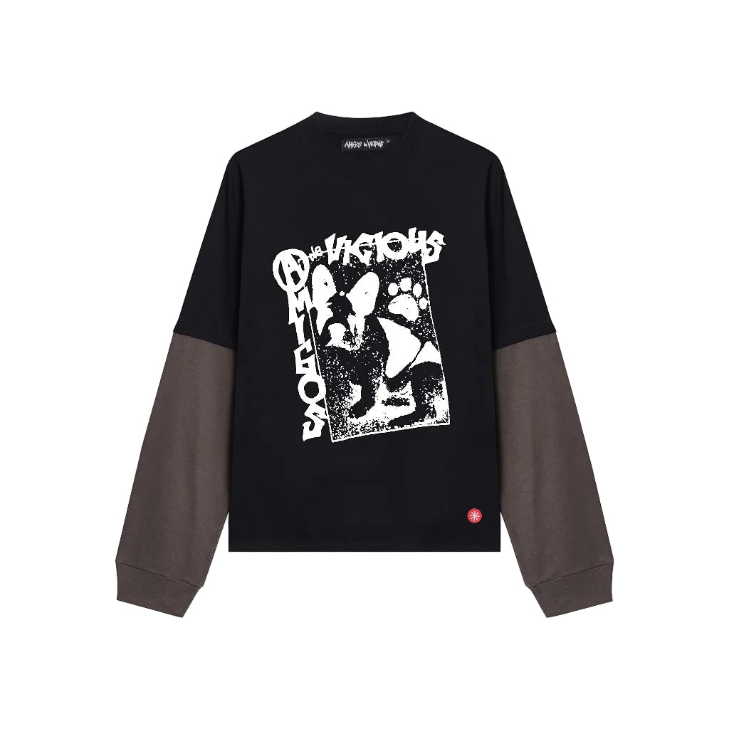 Missing Dog Double Layer Tee - Double Layer Tshirt