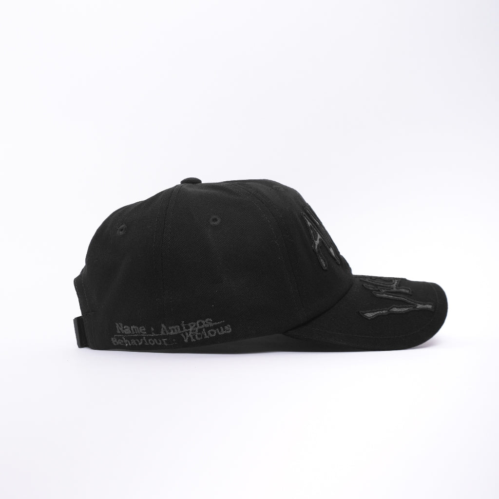 Black Warped - Topi Baseball 6 Panel