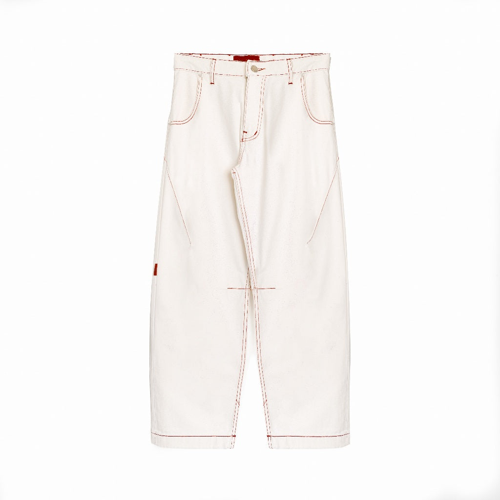 Arise Baggy Cream - Celana Panjang Baggy Jeans Denim