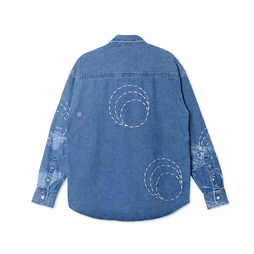 Arise Laser Embro - Kemeja Wash Denim
