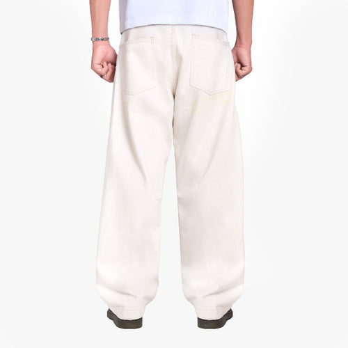 Arise Baggy Cream - Celana Panjang Baggy Jeans Denim